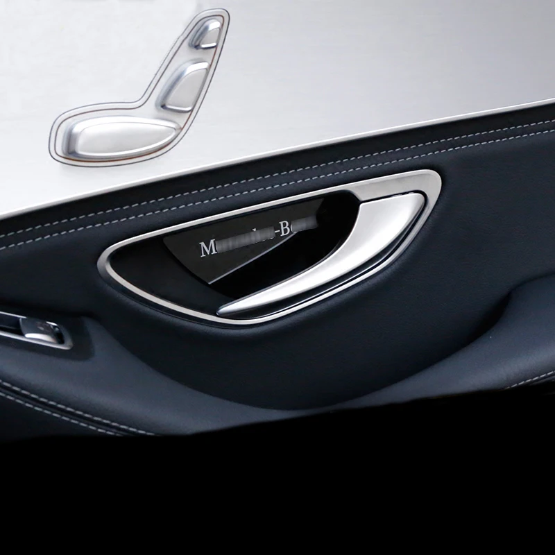 4 шт. накладки на внутреннюю дверную ручку автомобиля Mercedes Benz C Class W204 W205 & GLC X205 E W212