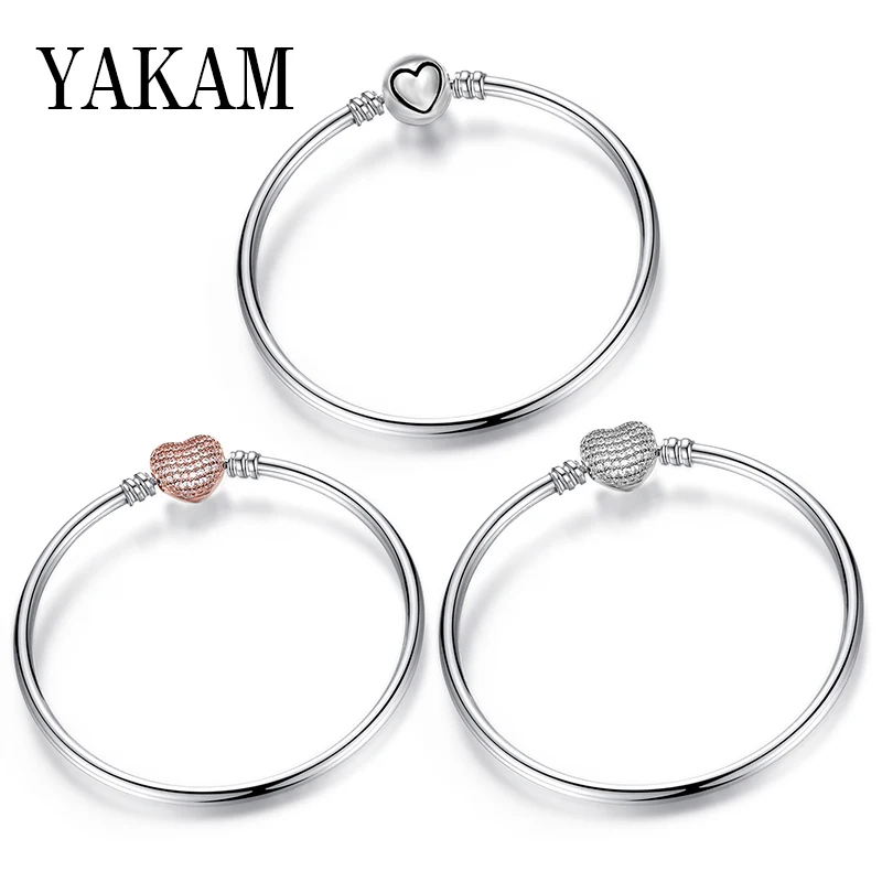 Подходит для оригинала Pandora Pulseira, очаровательный браслет, черное сердце, эмаль, золото, прозрачный CZ бисер, змеиная основа, цепочка для женщин, ювелирное изделие, сделай сам, подарок