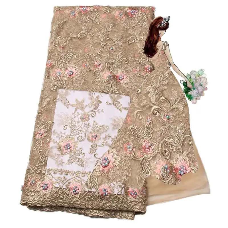 Luxury African Lace Bridal Net High Quality 2017 HandWork Nigerian French beaded Fabric JX1162B | Дом и сад