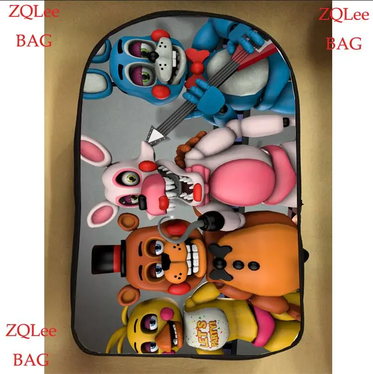 13 дюймовый рюкзак для игры аниме двухслойные школьные сумки детей 3 Freddy Chica Foxy Bonnie