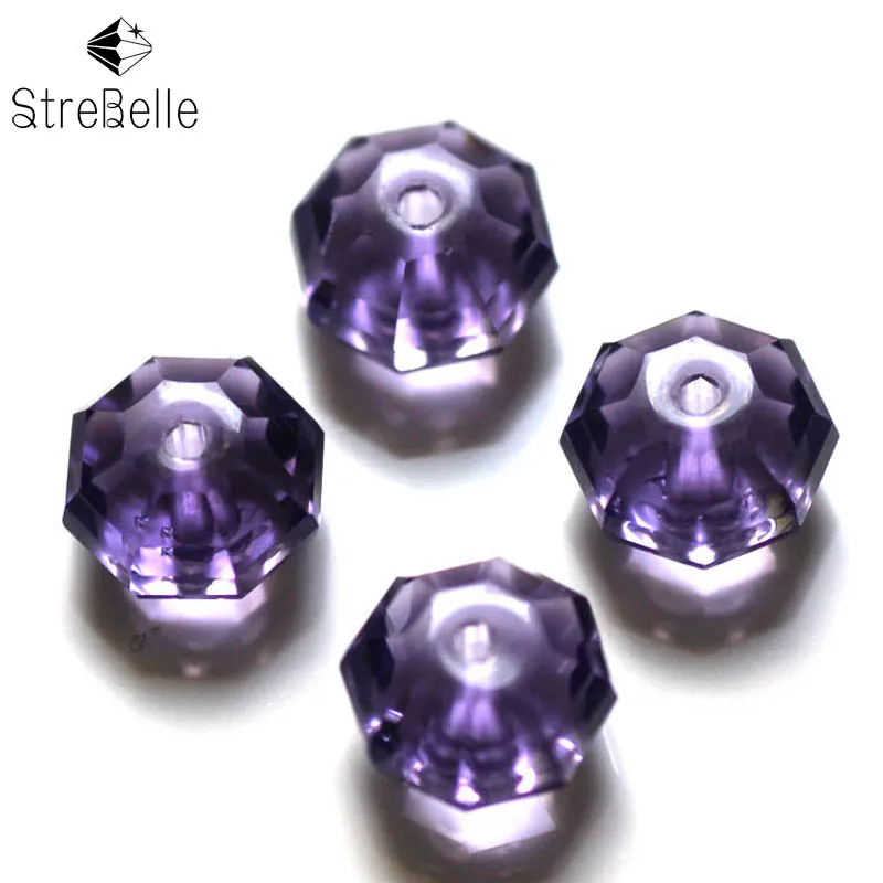 Граненые бусины с фиолетовым кристаллом Rondelle свободные для самостоятельного