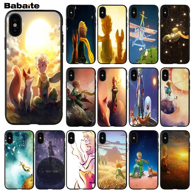Мягкий резиновый чехол для телефона Babaite The little prince and the fox Apple iPhone5 5S SE 6 6S 7 8 Plus X XS MAX