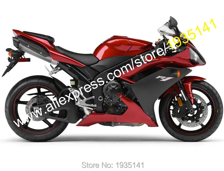 

Для Yamaha YZF-R1 2007 2008 Body Kit YZF R1 07 08 YZF1000 красный черный Aftermarket обтекатель мотоцикла (литье под давлением)