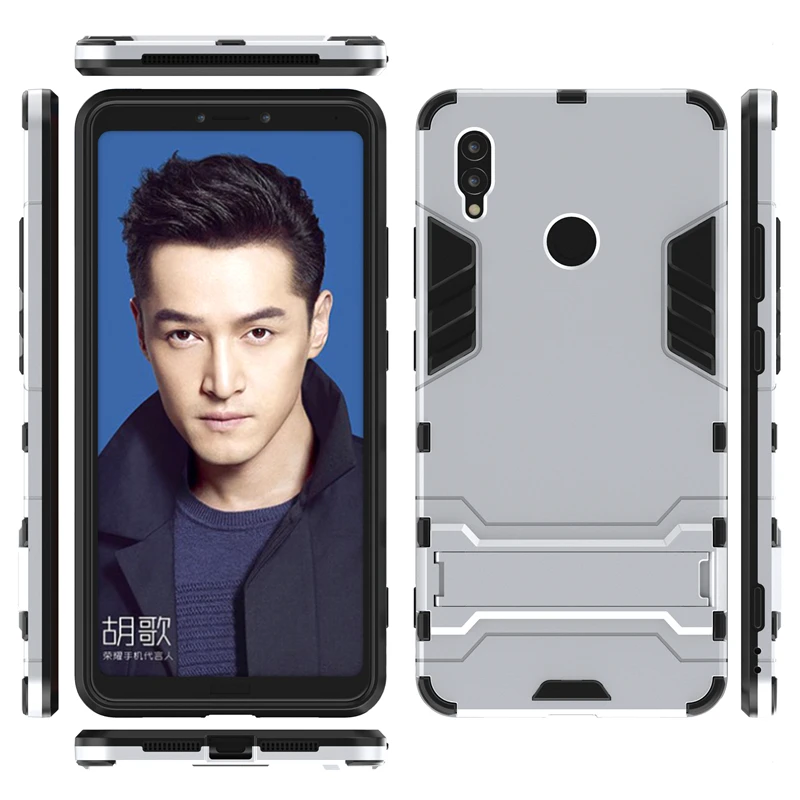 Snzvok 2 in 1 Armor Phone case For Huawei Honor V10 V9 play 9 9i Note 10 Kickstand iron Man Cover Enjoy 8 8E 7S plus | Мобильные