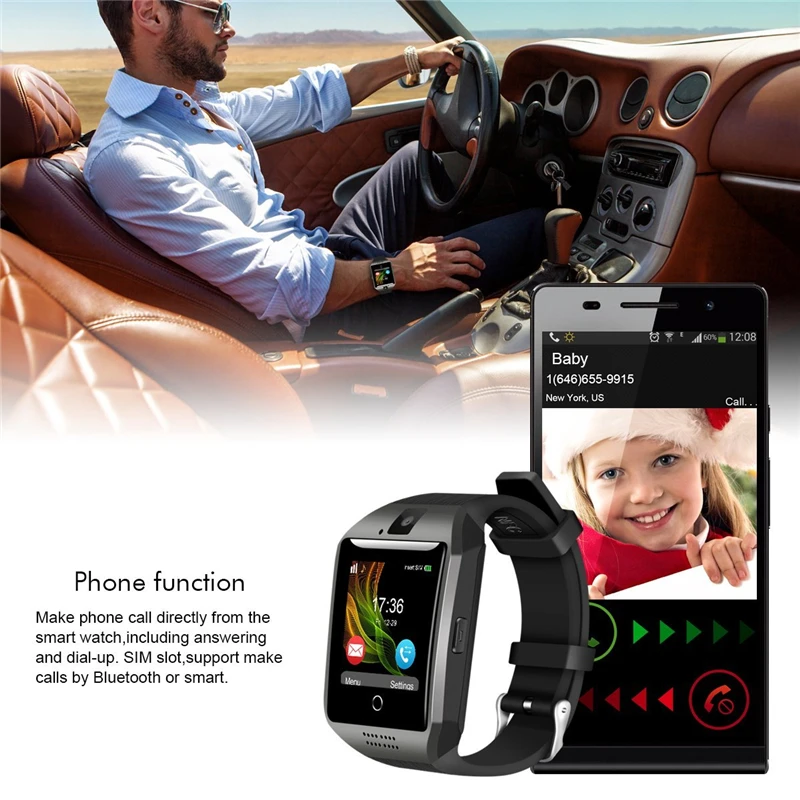 Смарт-часы-телефон с камерой Bluetooth поддержка SIM-карт TF