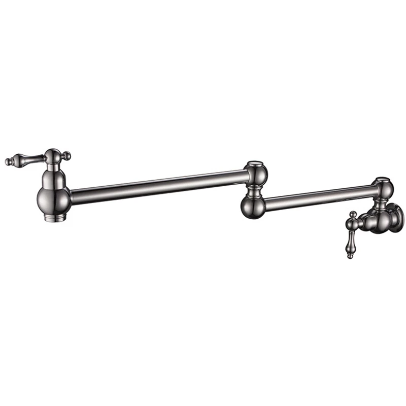 Hongdec High quality Wall Mount Pot Filler Folding Faucet Stretchable Double Joint Swing Arm Kitchen Sink tap | Обустройство дома