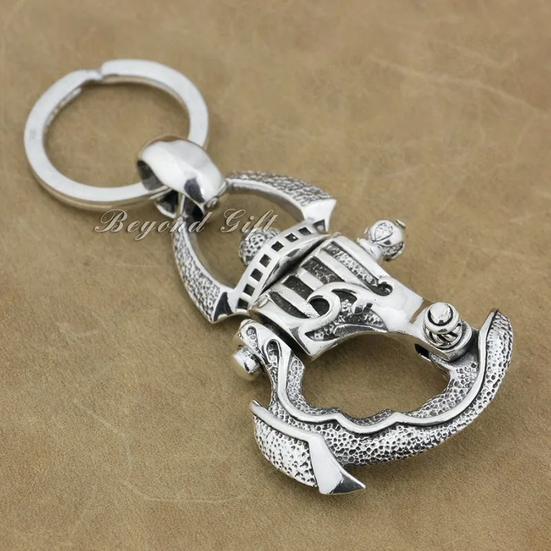 Брелок для ключей 8J018 из серебра 925 пробы в стиле ретро панк|keyring fashion|keychain keyringfashion