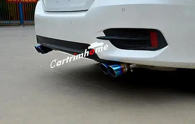 

Синяя Стальная Задняя труба выхлопная труба крышка 2 шт для Honda Civic 4dr Sedan 2016-2017