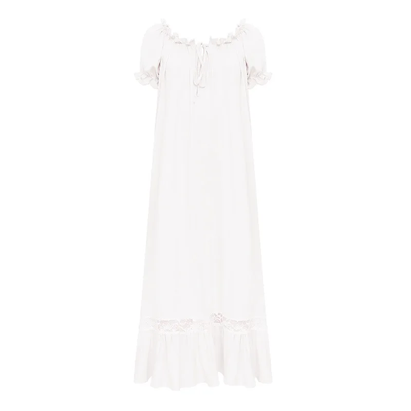 2019 для сна женщин одежда хлопковые кружевные ночные рубашки принцессы милая