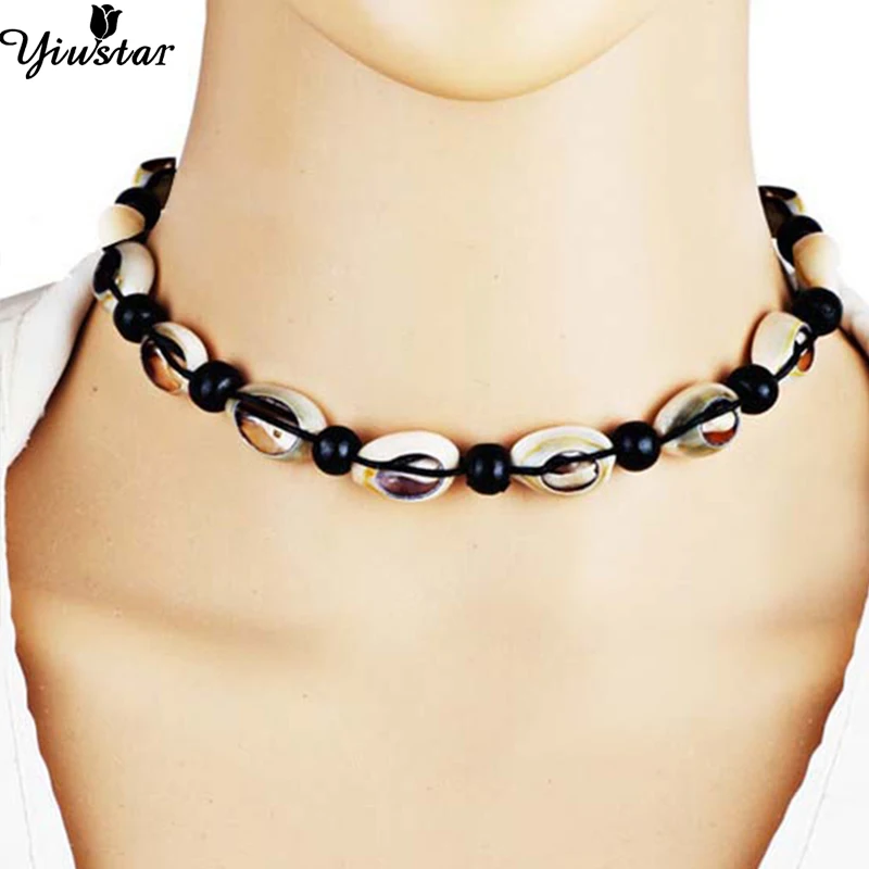 

Yiustar Vintage Sea Shell Choker Necklace for Women Kids Necklaces Pendant Ocean Simple Beach Jewelry Summer Beach Necklace Gift