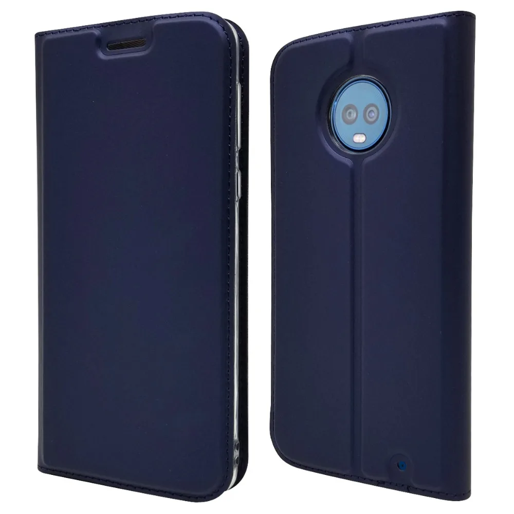 Чехол Moto G6 Plus Ультратонкий Магнитный чехол-Кошелек из искусственной кожи