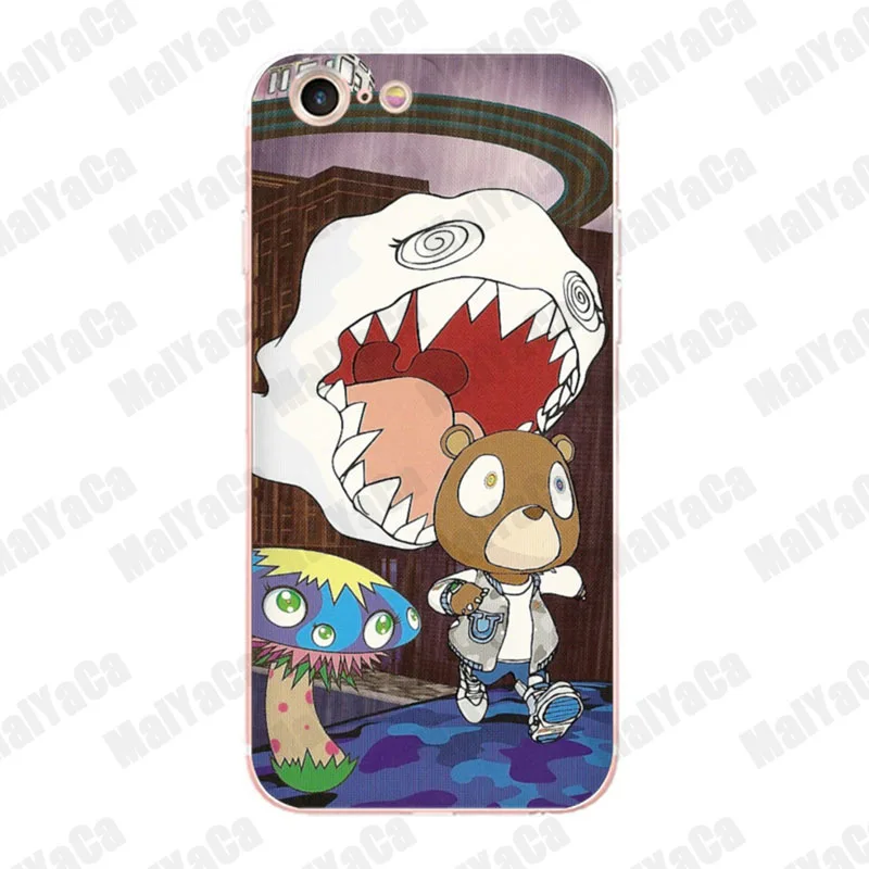 MaiYaCa Kanye West Graduation Bear Топ детальный мягкий чехол для телефона iPhone 8 7 6 6S Plus X 10 5 5S SE 5C 4
