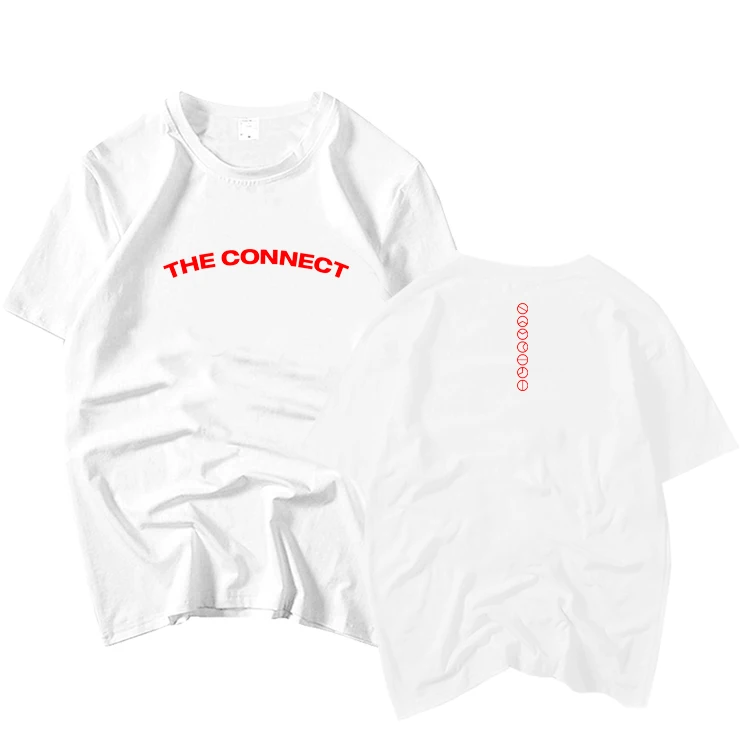 Новое поступление kpop monsta x the connect 2nd tour одинаковая летняя свободная футболка с