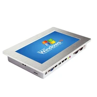 10 1 fanless industrial touch screen panel pc with 1024600 resolution 2 lan 64gb rom all in one pc