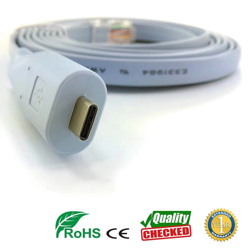6 футов ftdi usb тип c rs232 к rj45 Адаптерный кабель для cisco huawei h3c консоль маршрутизатора
