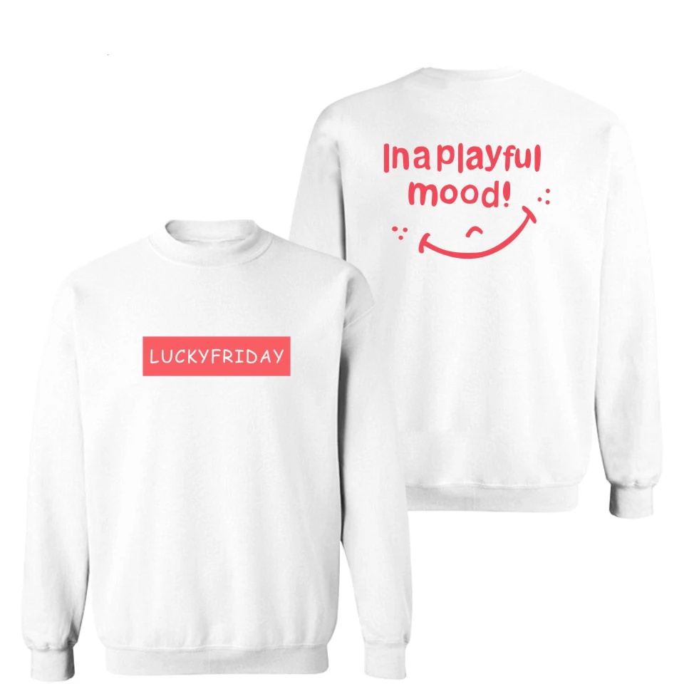 

Модные крутые толстовки luckysunday в стиле хип-хоп с принтом улыбки для мужчин и женщин, толстовки без капюшона, топы, повседневные Смешные толстовки с длинным рукавом, пуловер