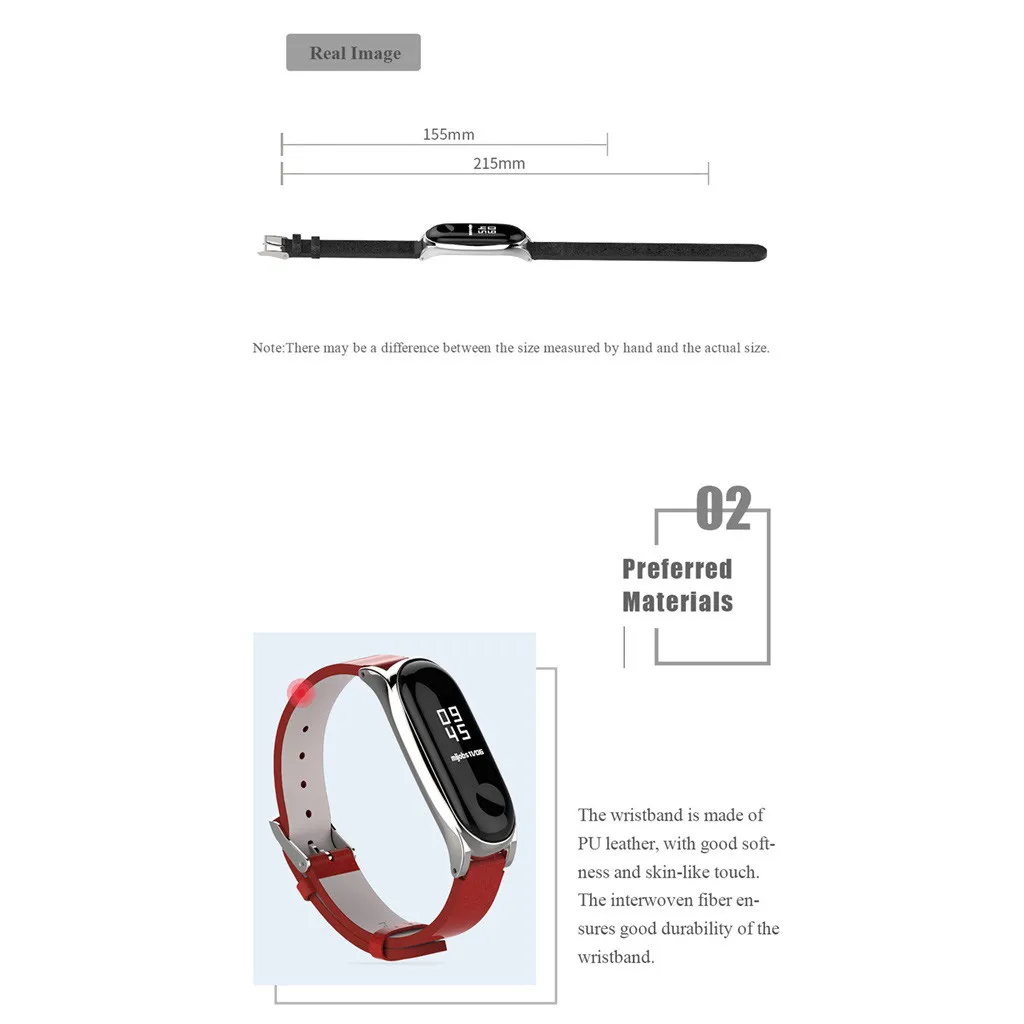 Горячая Распродажа, цветной кожаный Xiaomi mi-браслет 4 mi Band 4, браслет из нержавеющей стали mi Band 4, сменный ремешок на запястье