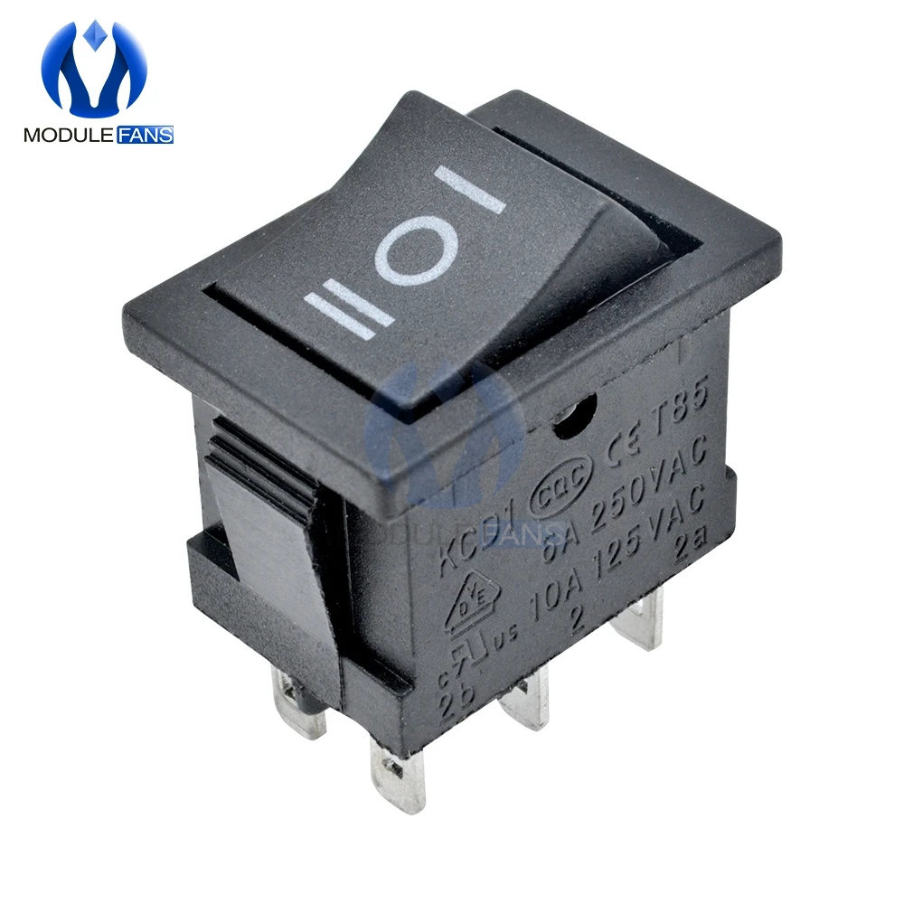 5 шт. 6Pin 6 P Pin DPDT ВКЛ ВЫКЛ 3 положения защелкивающийся кулисный переключатель AC 6A/250В