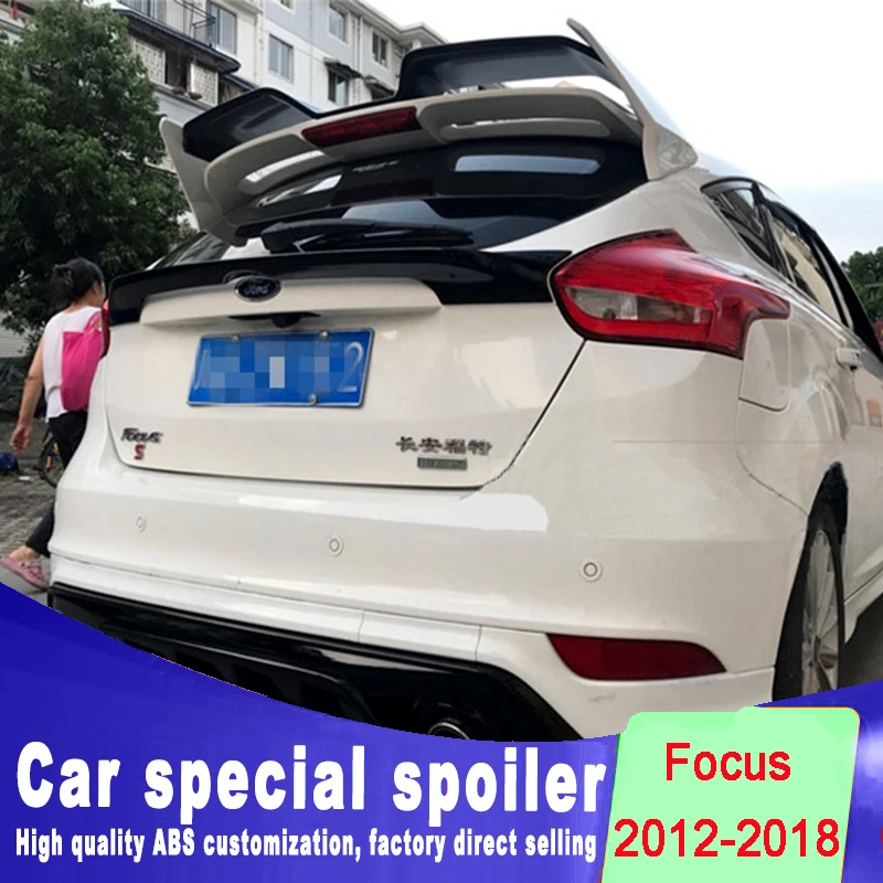 Средний спойлер для Ford focus 2012 2013 год высокое качество ABS спойлер DIY или праймер цвет