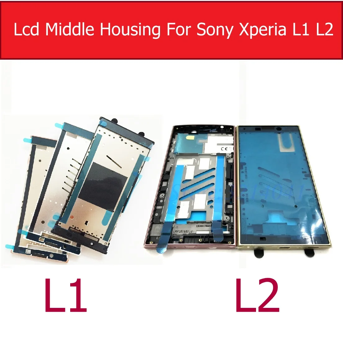 Средняя рамка ЖК дисплея для Sony Xperia L1 G3311 G3312 G3313 пластина ободок корпус L2 H3311 H4311