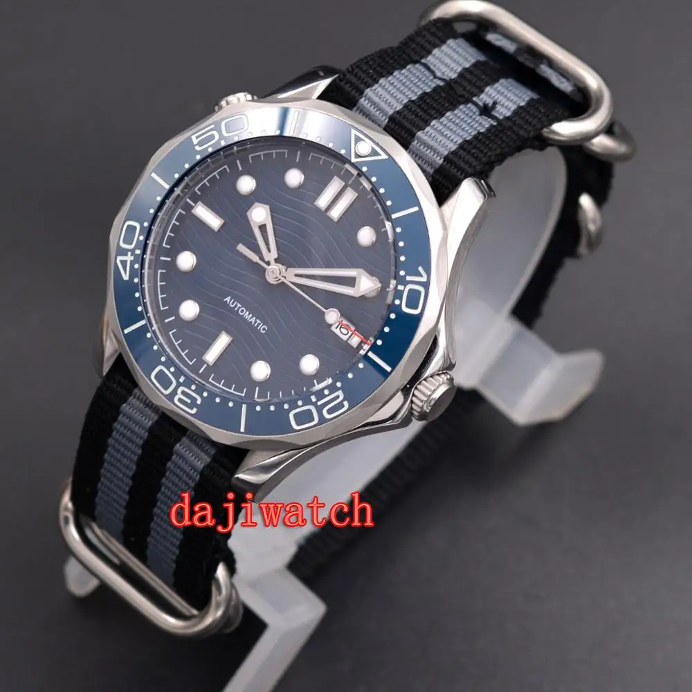 

Мужские автоматические часы corgриста, автоматические светящиеся вращающиеся часы с сапфировым стеклом, нейлоновый ремешок с датой, 41 мм