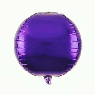 Purple 50 шт. Orb Фольга Sphere шар блестящий круглый розовое золото, серебро, золото, черный, фуксия, синий, фиолетовый, уникальный металлический круг Шарики - Цвет: Purple