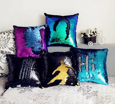 Модные DIY двусторонние пайетки Русалка наволочка слэш Магия пледы Блестящий