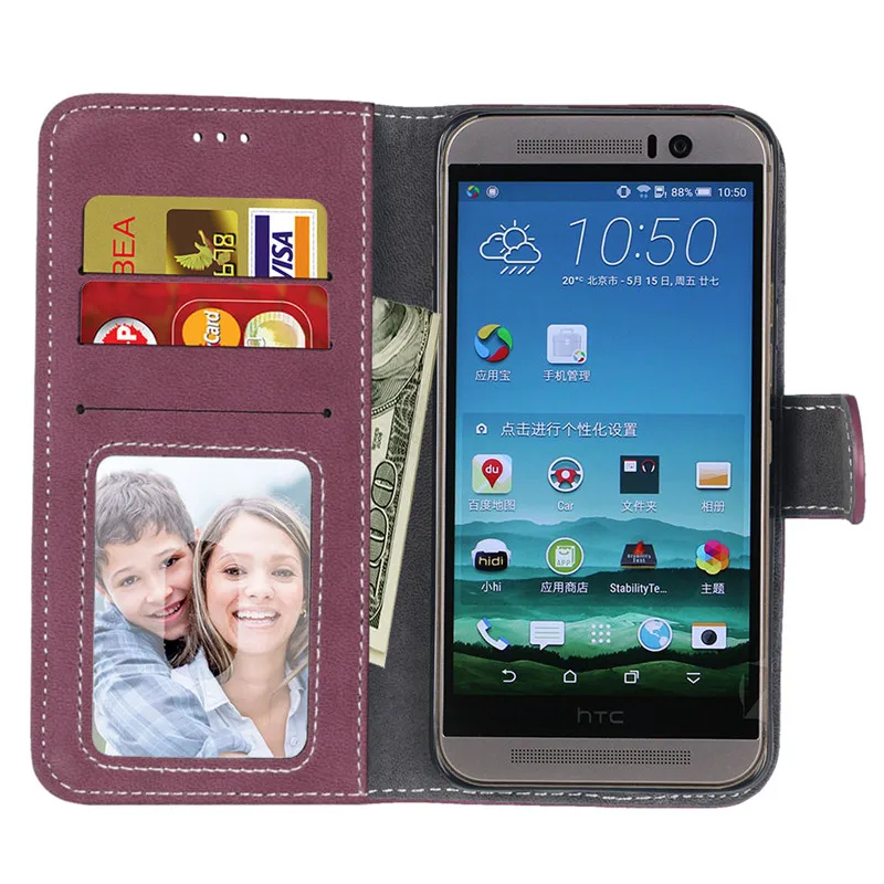 Роскошный кожаный бумажник телефон чехлы для HTC Desire 626 S г + один M8 M8s хима M9 плотная