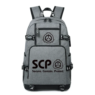 SCP аниме Светящийся рюкзак сумка Светящиеся в темноте дорожные сумки косплей для мужчин и женщин студенческий школьный рюкзак для ноутбука с USB портом - Цвет: Style 2
