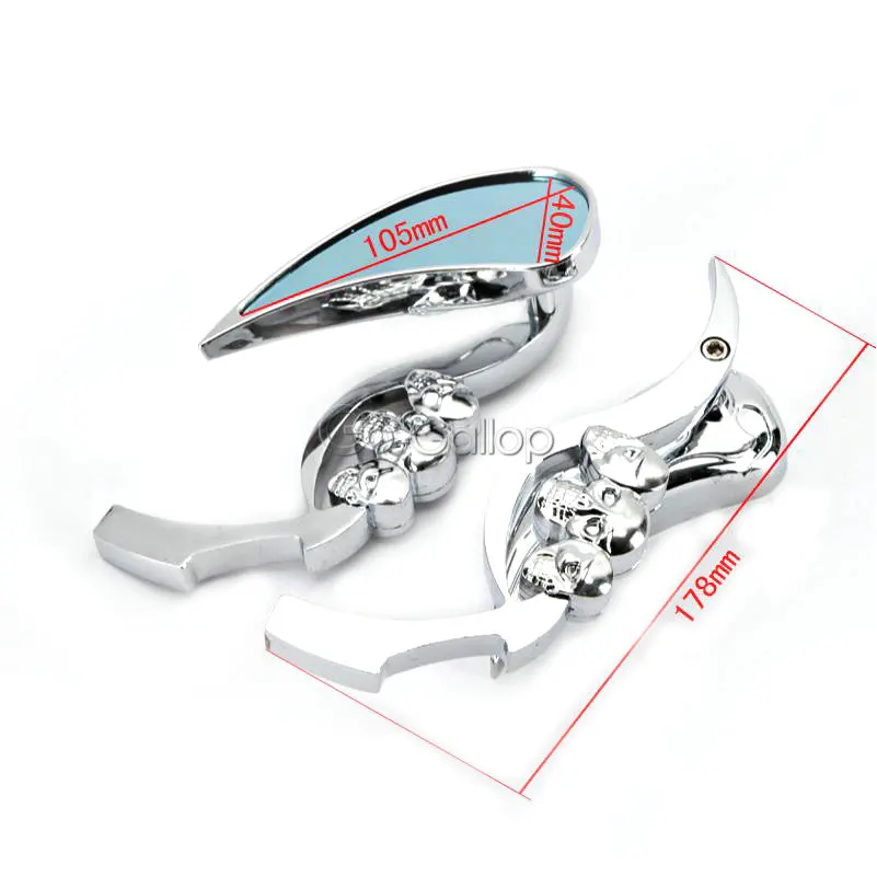 МОТОЦИКЛ хром Череп заднего вида зеркала для Honda Shadow Spirit Aero ACE классический VT 700 750 1100 VTX 1300 1800