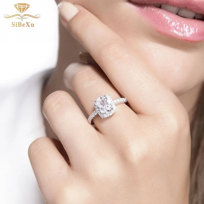 Классические женские кольца Diomand из стерлингового серебра 925 пробы с кубическим