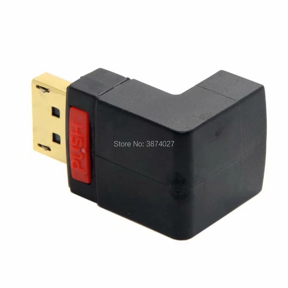 DisplayPortPUP &amp вниз Угловой 90 градусов папа к женскому Удлинительный адаптер для PC