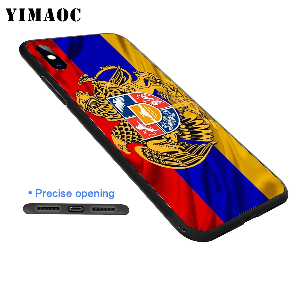 YIMAOC Armenia Flag coat of arms Soft Case for iPhone XS Max XR X 7 8 6 6S Plus 5 5S SE |