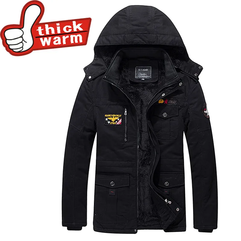 Зимние Для мужчин Мужские парки 100% хлопок Повседневная Куртки человек с