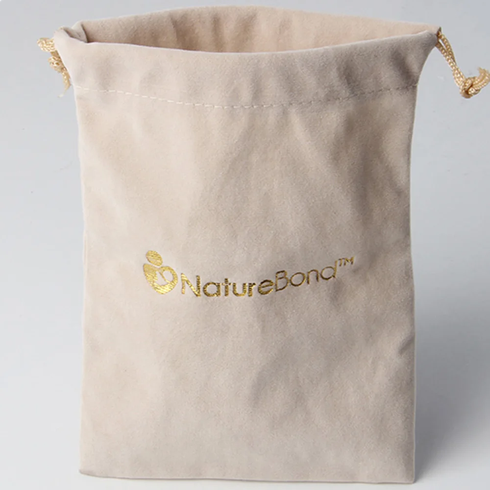 Custom lovely Jewelry Pouch suede thick Velvet Draw String Bag for gift