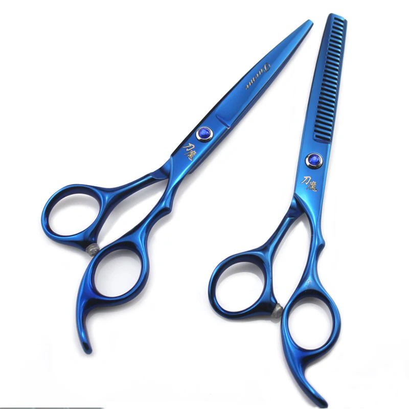 

6 inch 4 Color Professional Cutting &Thinning Scissors with 4CR stainless steel Set of scissors for hairdressers barber scissors