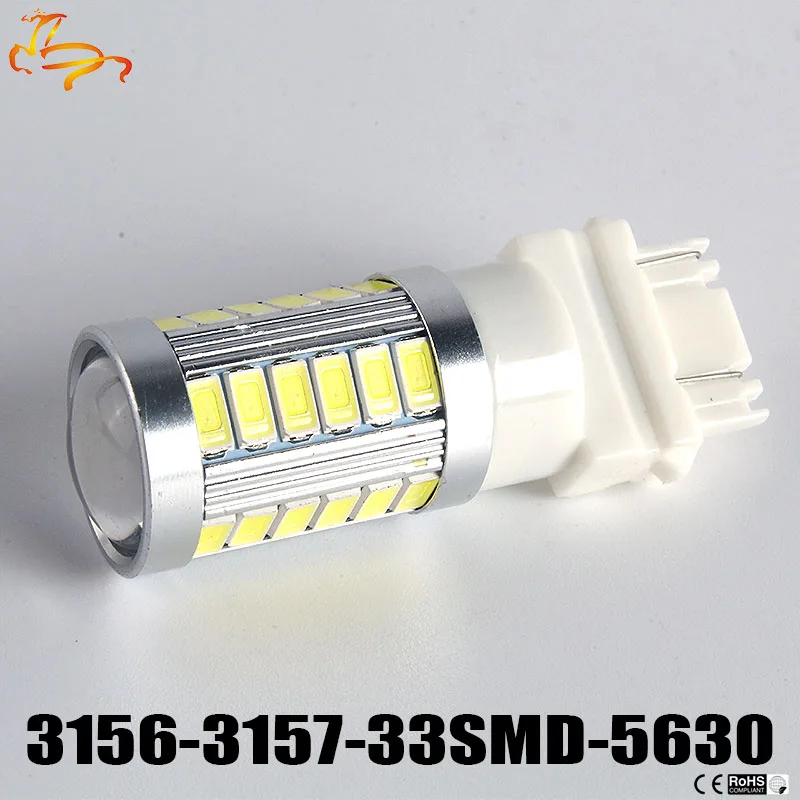 2pcs car 3157 P27/7 W 33 smd 5630 5730 LED Luzes de Freio do motor daytime running luz Turn Signal 3156 3057 3456 3757 | Автомобили и