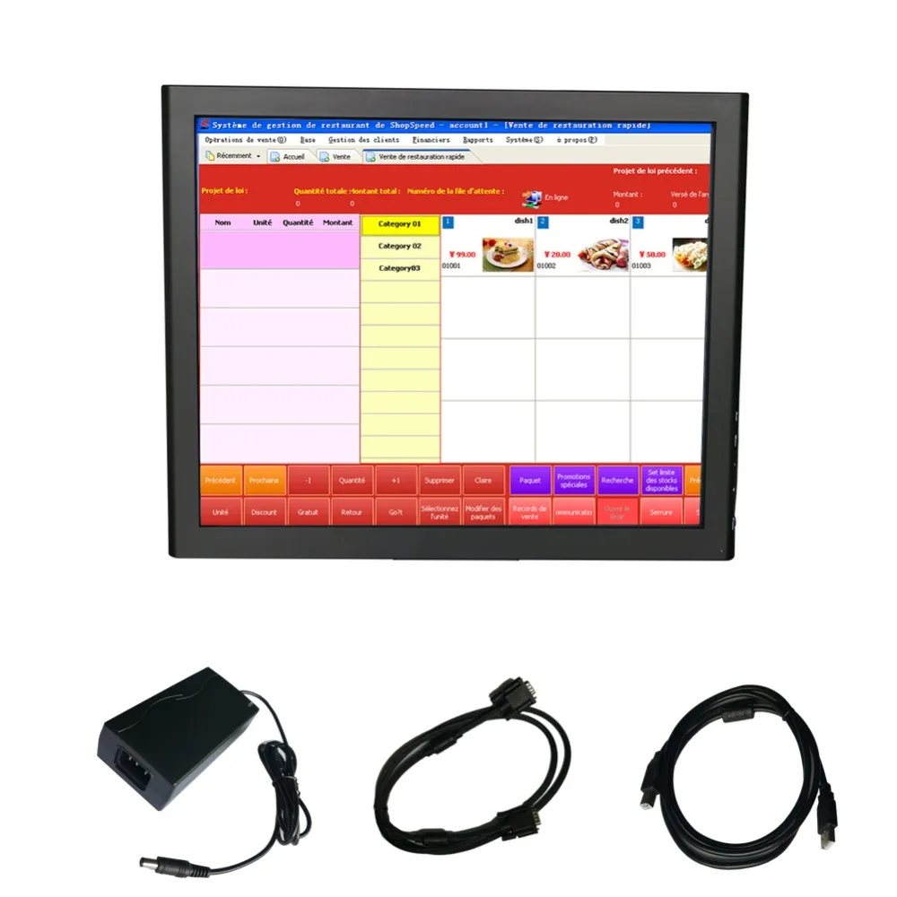 Новый 1280*1024 17 дюймов LED Монитор с Сенсорным Экраном USB Сенсорного Экрана панели