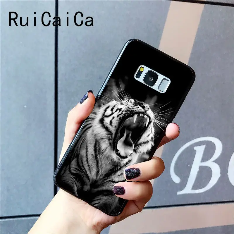 Ruicaica tiger модный рукоделие принт рисунок чехол для телефона samsung Galaxy S9 plus S7 edge S6 S10 S8