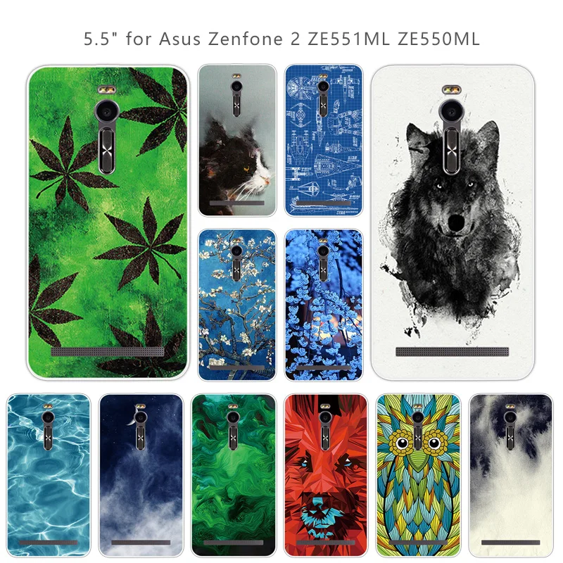 For Asus Zenfone 2 ZE551ML ZE550ML Green Case Soft Silicon Phone Cover for / Deluxe |