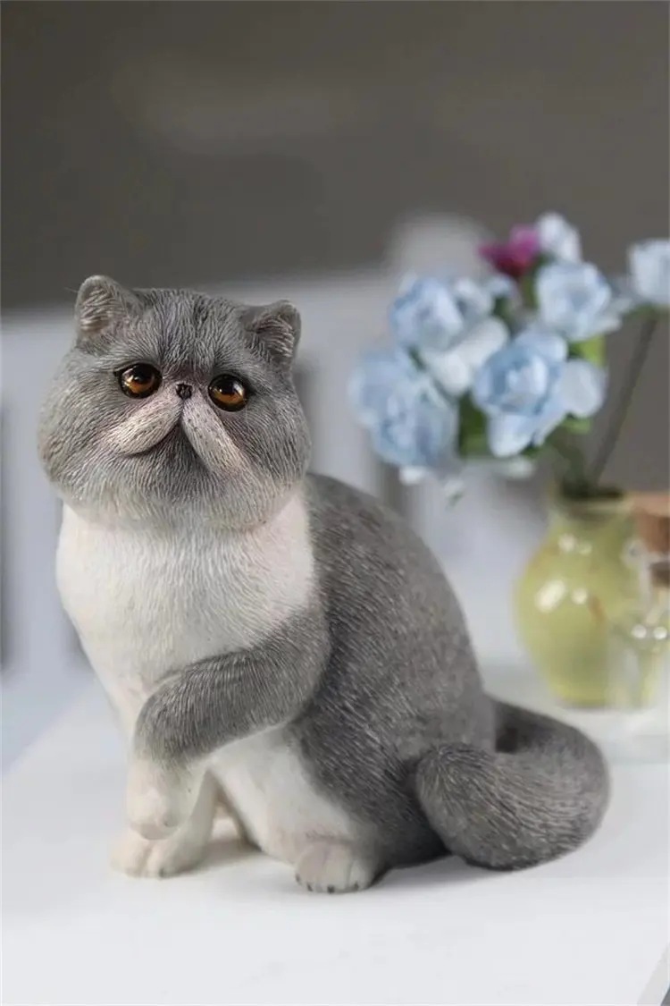 MR. Z серия «животные» № 8 1/6 экзотические короткошерстной кошки персидская кошка Гараж Комплект для детей возрастом от 1" фигурку сцена DIY украшения автомобиля