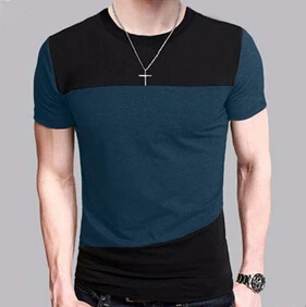 Новинка 2017 года конструкции мужские футболки Slim Fit Экипаж шеи Футболка