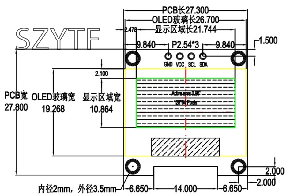 0 96 дюймовый oled-дисплей 12864 lcd белый экран модуль IIC интерфейс дисплей для arduino |