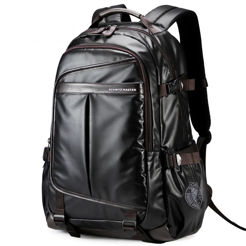 Фото Модный деловой мужской рюкзак черный дорожный для ноутбука 15 6 дюйма большие