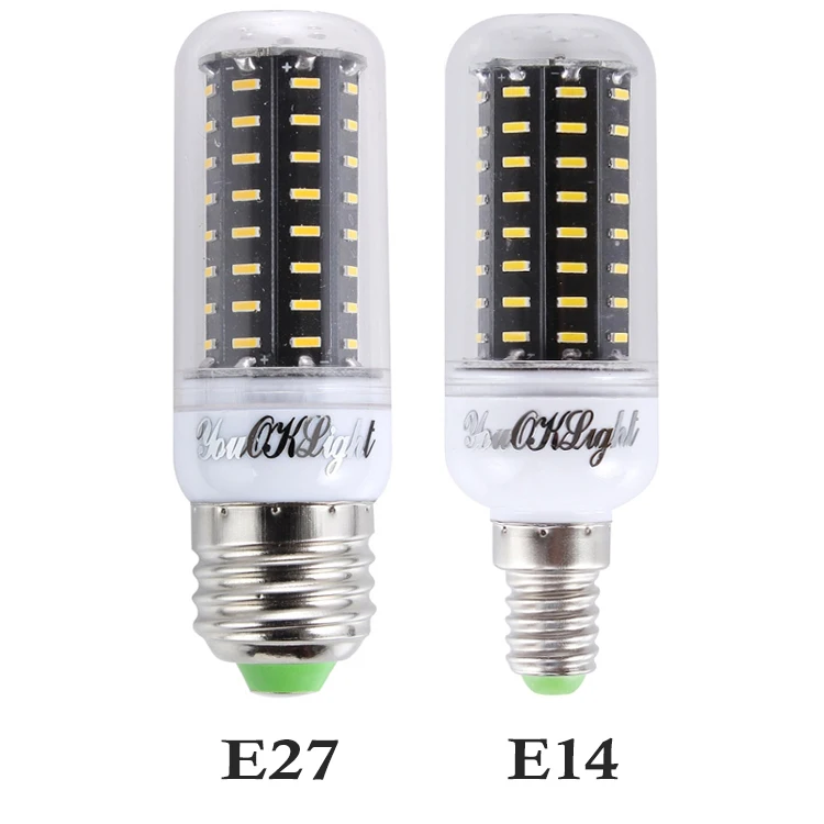 YouOKLight E27 E14 5 Вт 7 9 12 15 светодиодные лампы CRI&gt 80 SMD 4014 лампочки кукурузы без мерцания