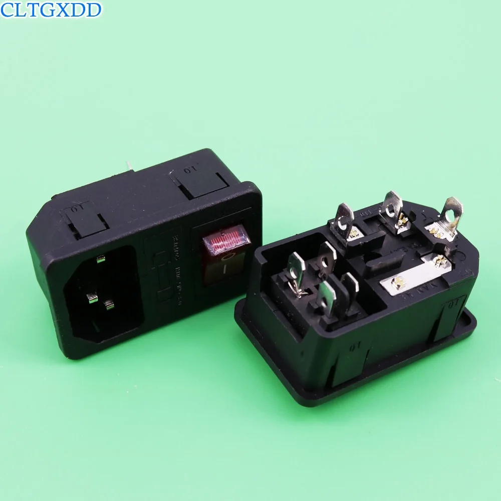 Новый высококачественный переключатель питания с красным светом плавкий IEC 320 C14