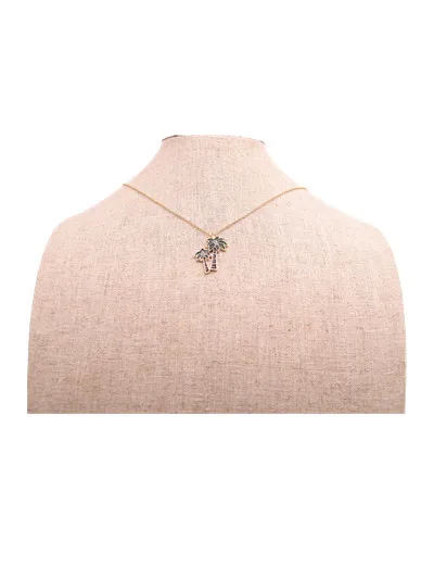 

Trees shape Tropical style series pendant necklace Tropical tree plated necklace attractive for women