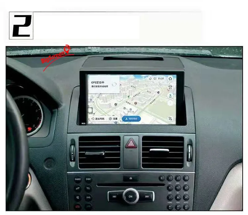 Восьмиядерный CD dvd-плеер 2 Din стерео Android 9,0 автомобильный Радио для mecherdes Benz C-W204 2007-2011 gps-навигация Авторадио головное устройство