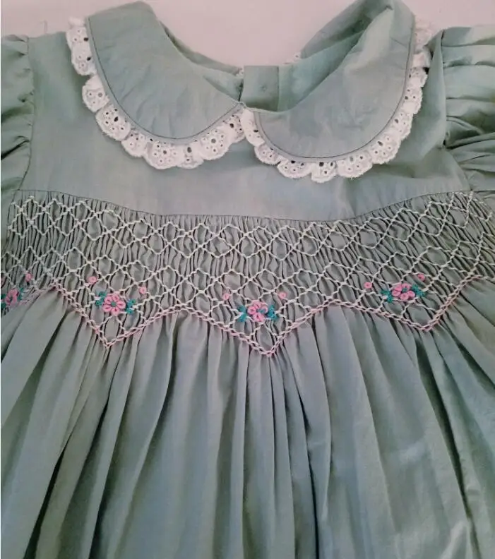 Girl Smocked Dresses Spring Summer Girls Vintage Spanish Dress Kids Princess Smocking Party for Wedding Clothes | Детская одежда и