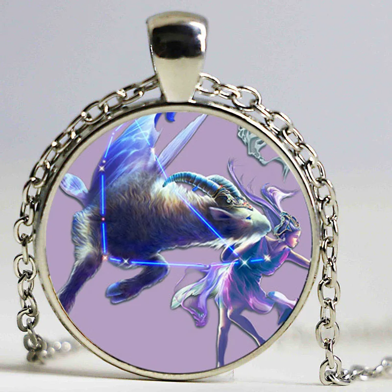 Shiny moon pendant necklace space jewelry galaxy choker nebula neckless glass cabochon universe silver Color chain | Украшения и